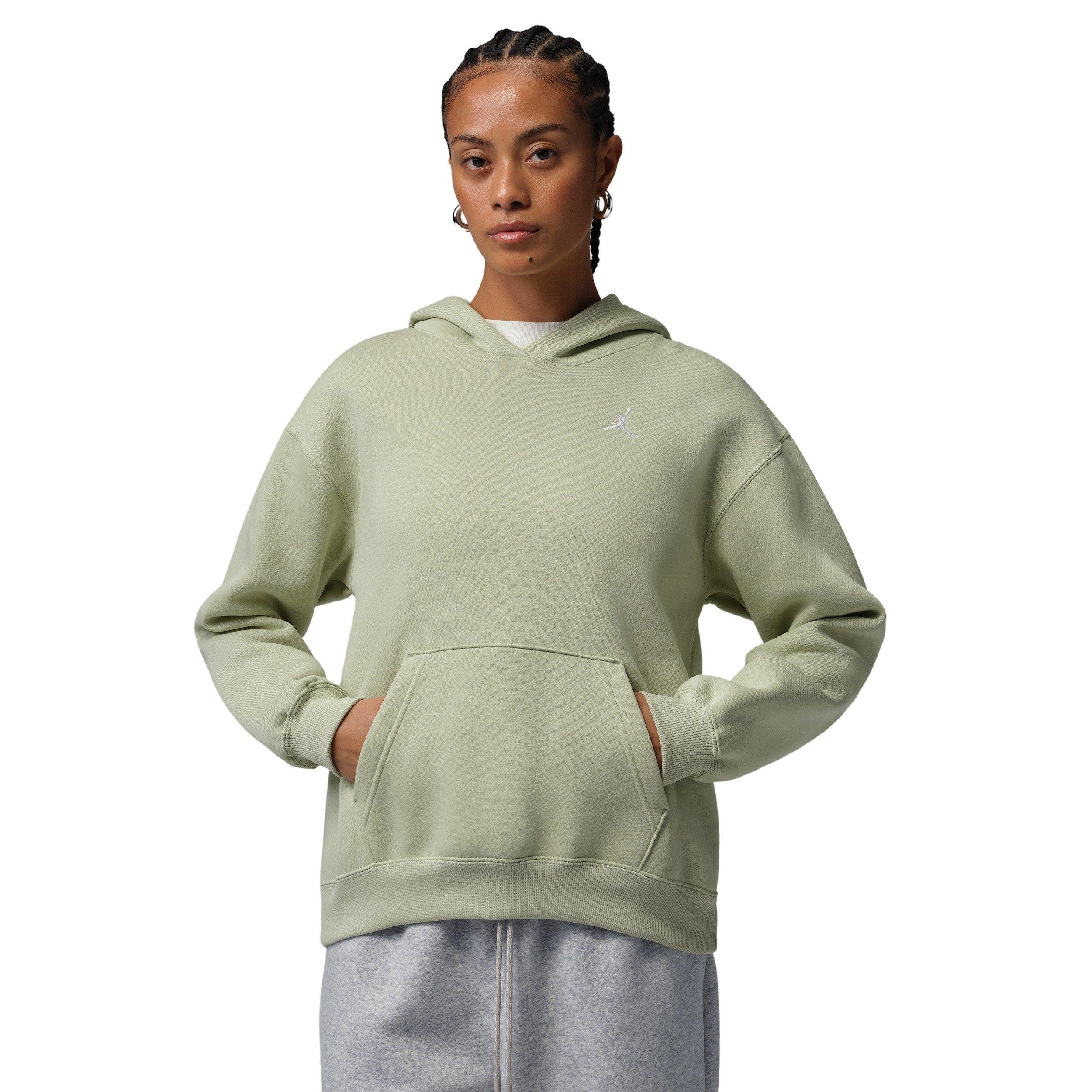 Jordan Women's Brooklyn Fleece Pullover Hoodie - OLIVE/WHITE